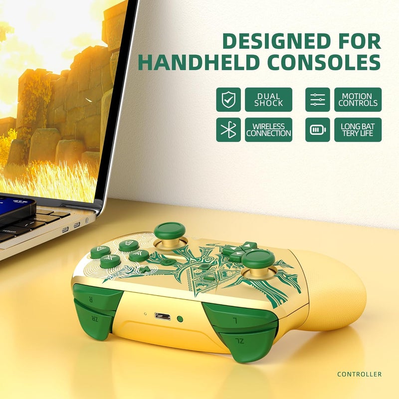 YKASEK Switch Pro Controller, Wireless Switch Controllers with Carrying Storage Case, Upgraded Gamepad Switch Remote Replacement for Switch Controller Support NFC/Dual Vibration/Screenshot/Wake-up Function - Image 4